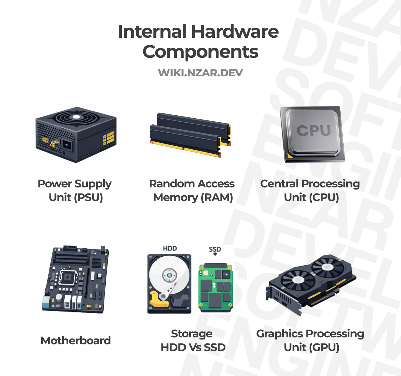 Internal Hardware Components (Parts of The
Computer)