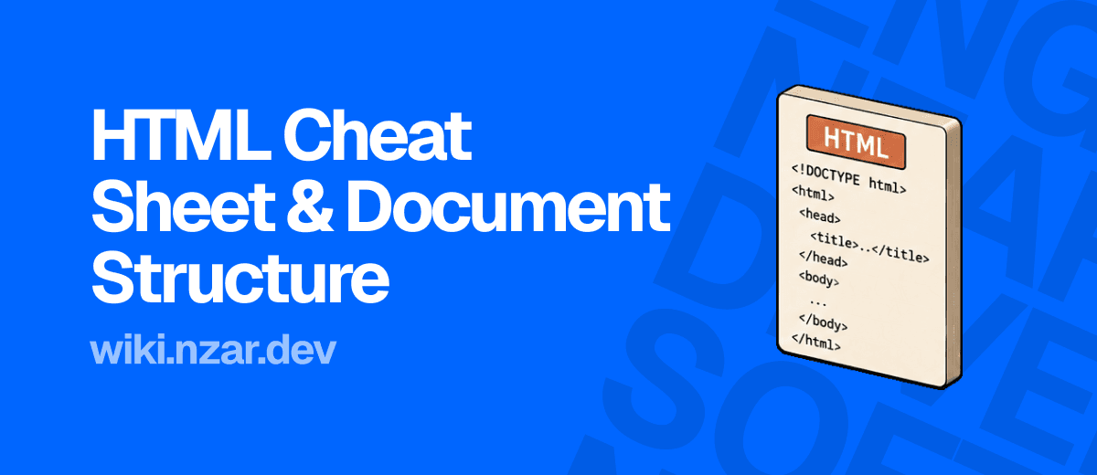 HTML Cheat Sheet & Document Structure Cover